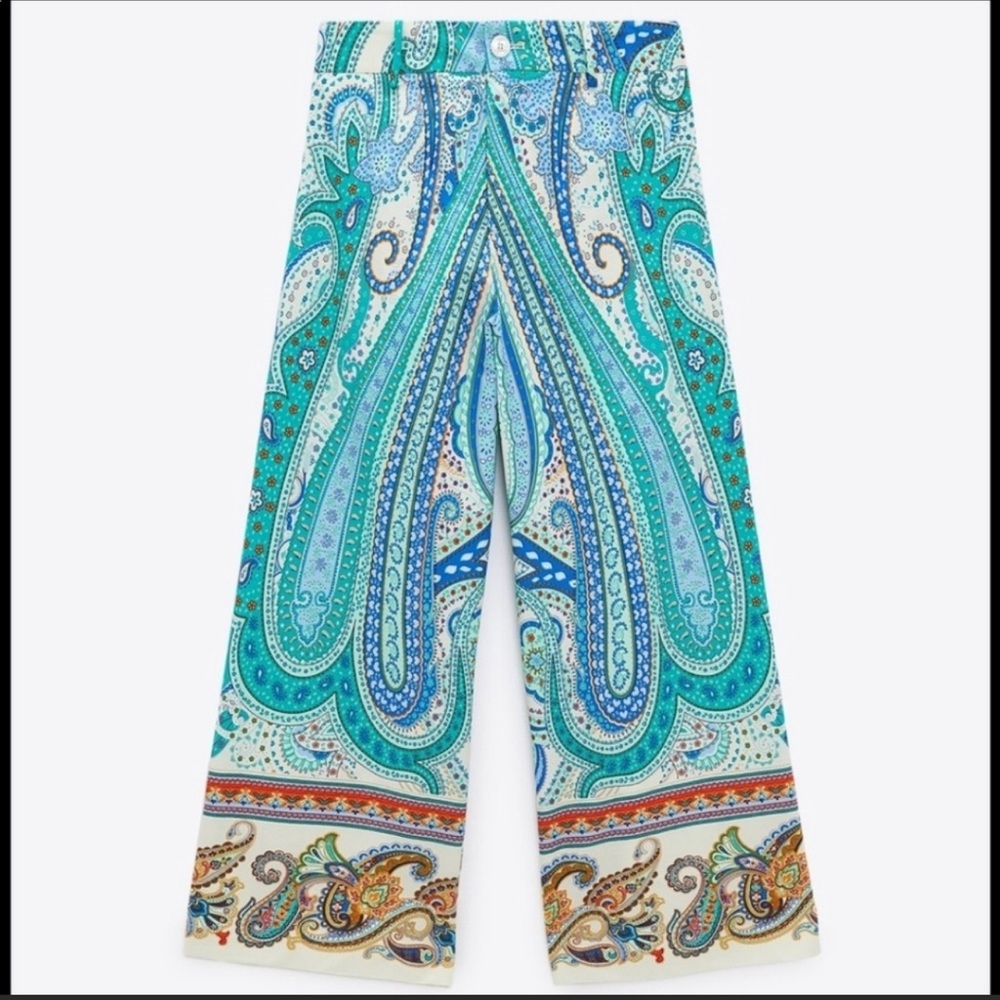 Zara Paisley print pants